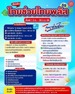 ไทยช่วยไทยพลัส เริ่ม 1 มิถุนายนนี้